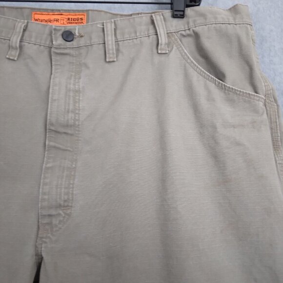 Wrangler | 48X30 Riggs Workwear FR Utility Carpenter Pants Khaki - Picture 4 of 12